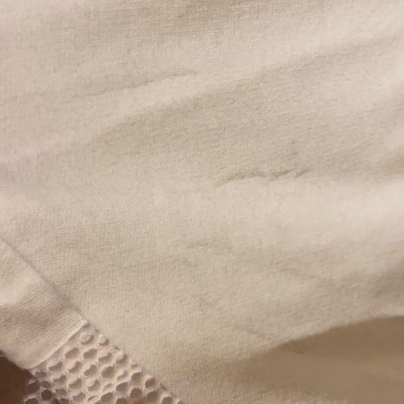 Bebe Sport Pullover Hoodie Sweater White Yellow L - Picture 8 of 8